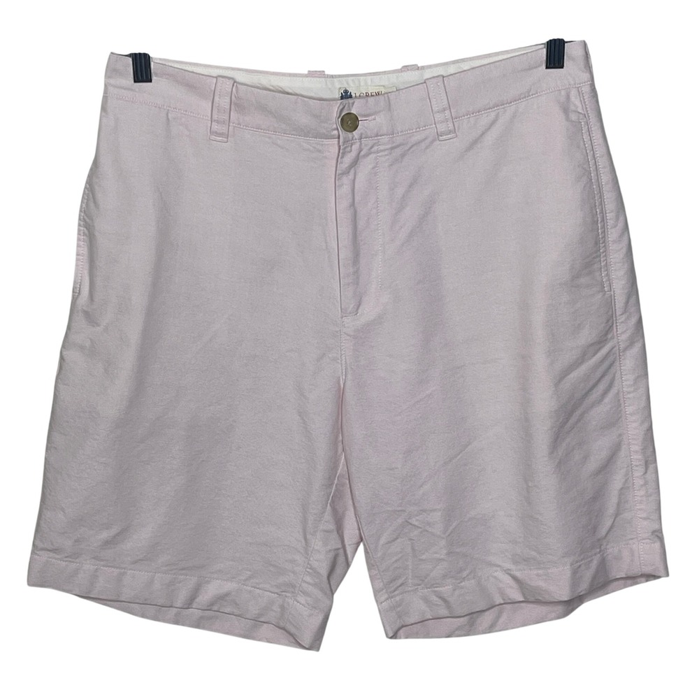 J. Crew Mens Light Pink Cotton Chino Shorts Size 34 Pastel Preppy Summer Classic